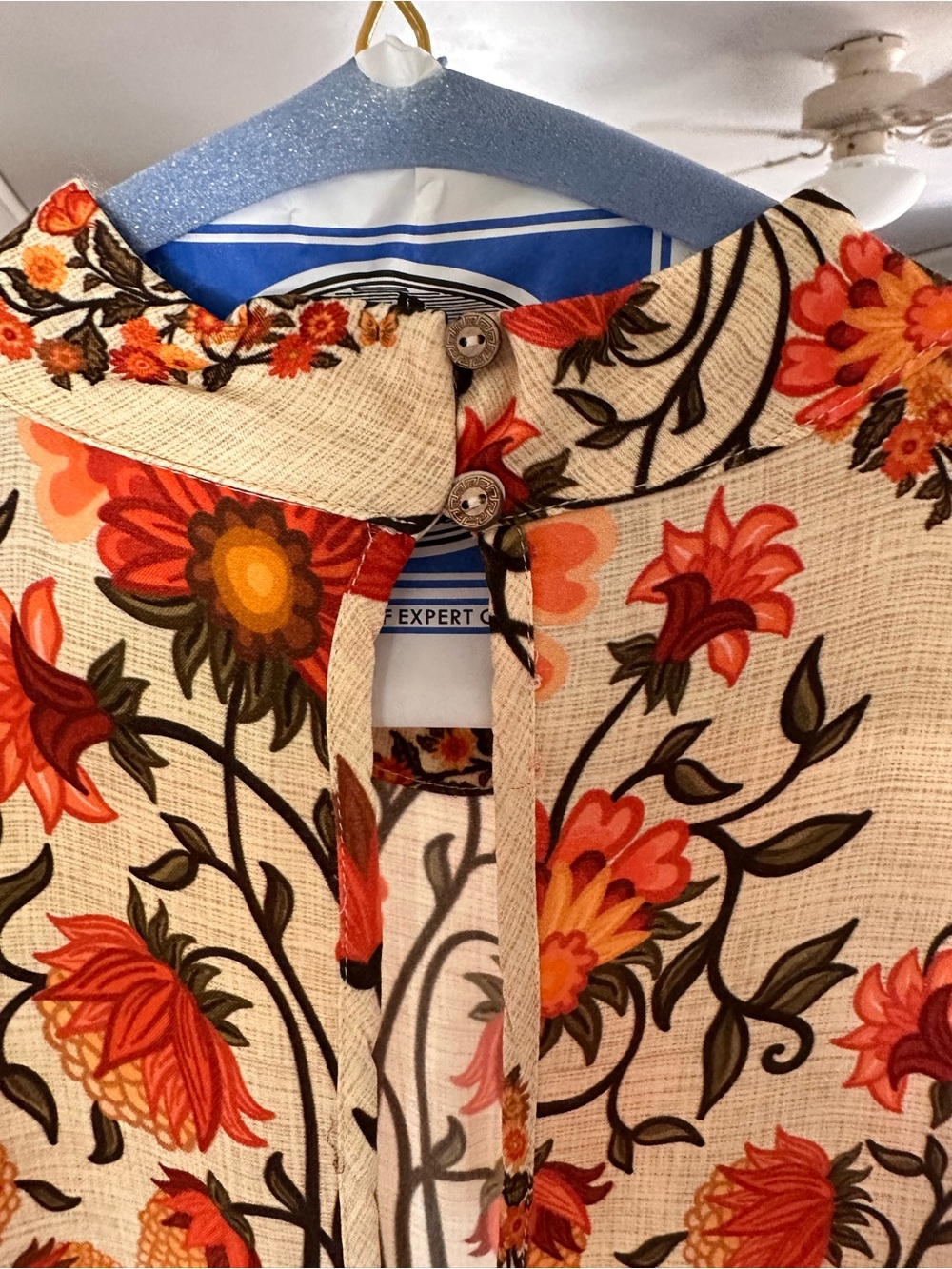 FARM Rio Floral Sundress in Cream, Orange & Black - Picture 2 of 4